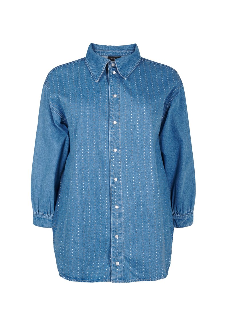 Zizzi Overhemdblouse blauw denim/bluedenim