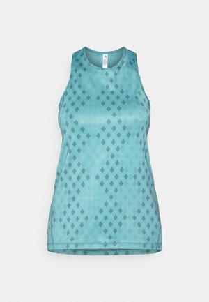 adidas Performance CLUB GRAPH TANK - Top - powder teal/preloved teal