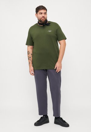 JJFERRIS TEE CREW NECK 3 PACK - Nyomott mintás póló - green/white/black