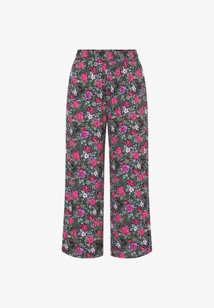 Studio Untold, PALAZZOHOSE, WIDE LEGS, FLOWERS - Broek - black