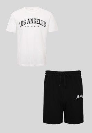 Pier One, SET - Pantalon de survêtement - white/black