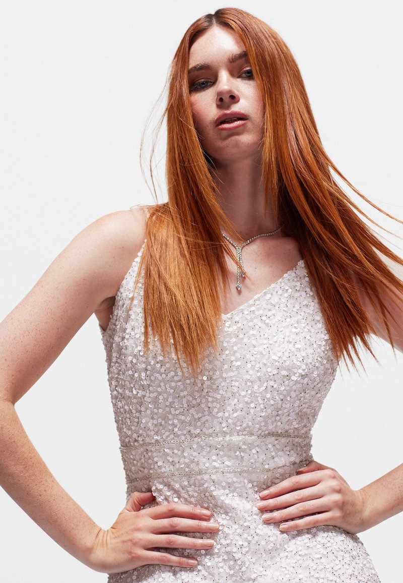 BEAUUT EMBELLISHED SEQUINS - Maxi dress - ivory/white - Zalando.ie