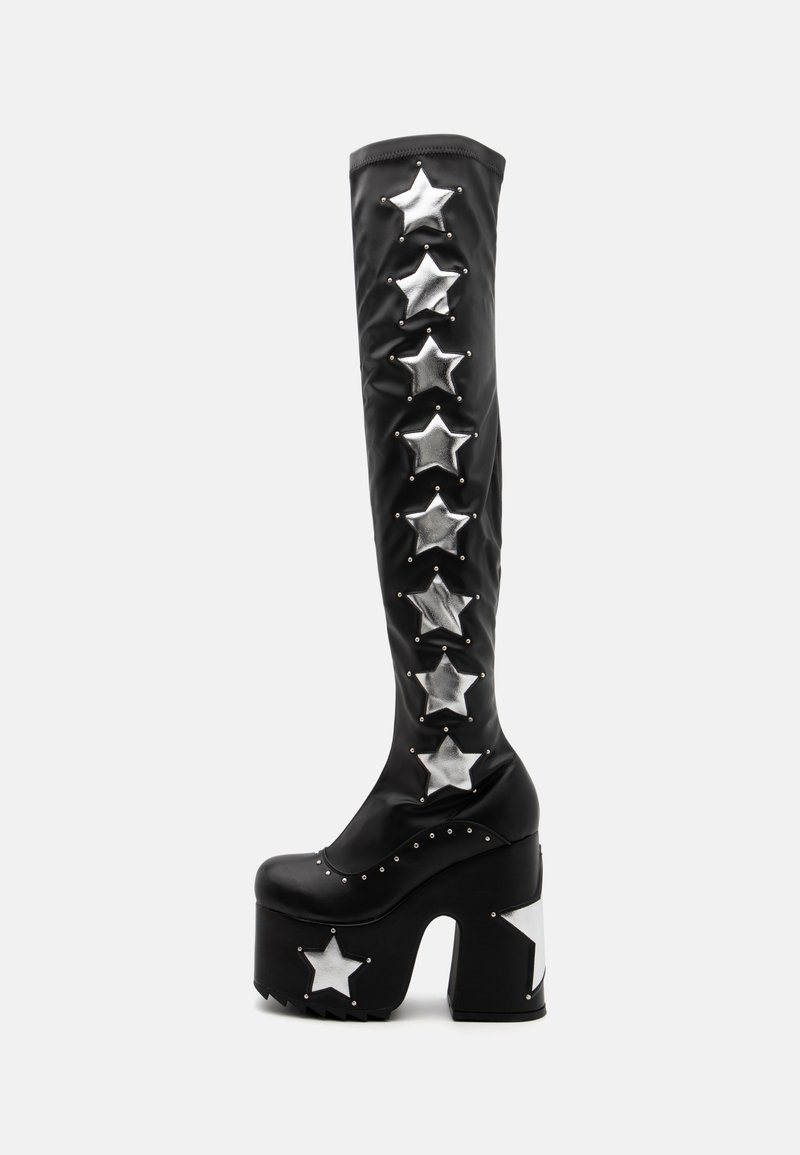 LAMODA ELECTRICITY - Stivali con plateau - black/silver