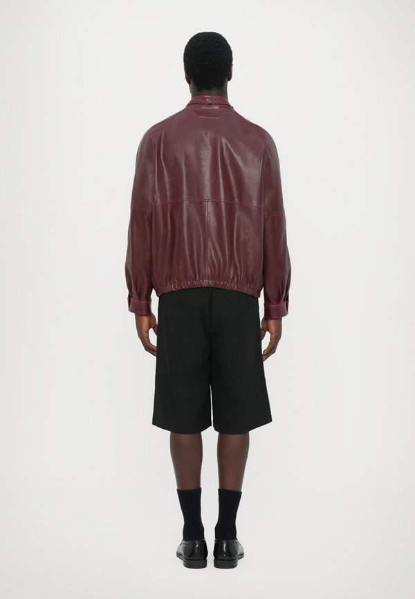 Faux leather jacket - burgundy4