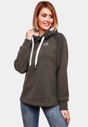 Hoodie - mottled dark grey