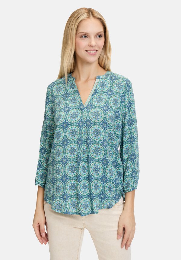 Bluse - blau grün