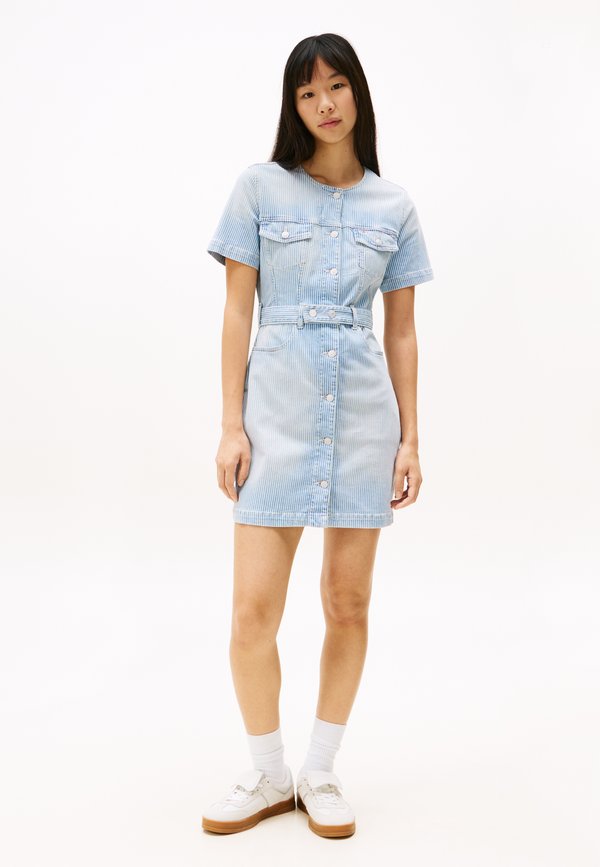 SLIM DRESS - Jeanskleid - denim medium