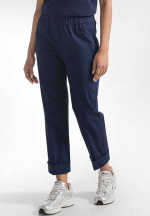 Deha POPLIN STRAIGHT PANTS - Pantalon classique - blue night
