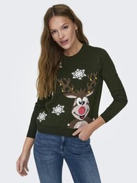 ONLY XMAS BELL LS EX  - Trui - rosin