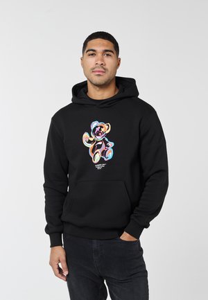 POP ART TEDDY HOODIE - Sweatshirt - black