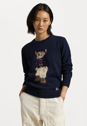 Polo Ralph Lauren POLO BEAR CREWNECK SWEATER - Džemperis - hunter navy multi
