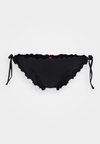 RUFFLE SIDE TIE - Bikini bottoms - black