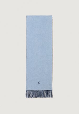 FRINGE TRIM WOOL SCARF - Sjaal - blue/navy