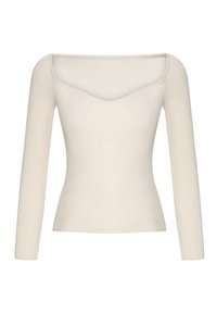 COLLAR DETAILED  - Strickpullover - vanilla