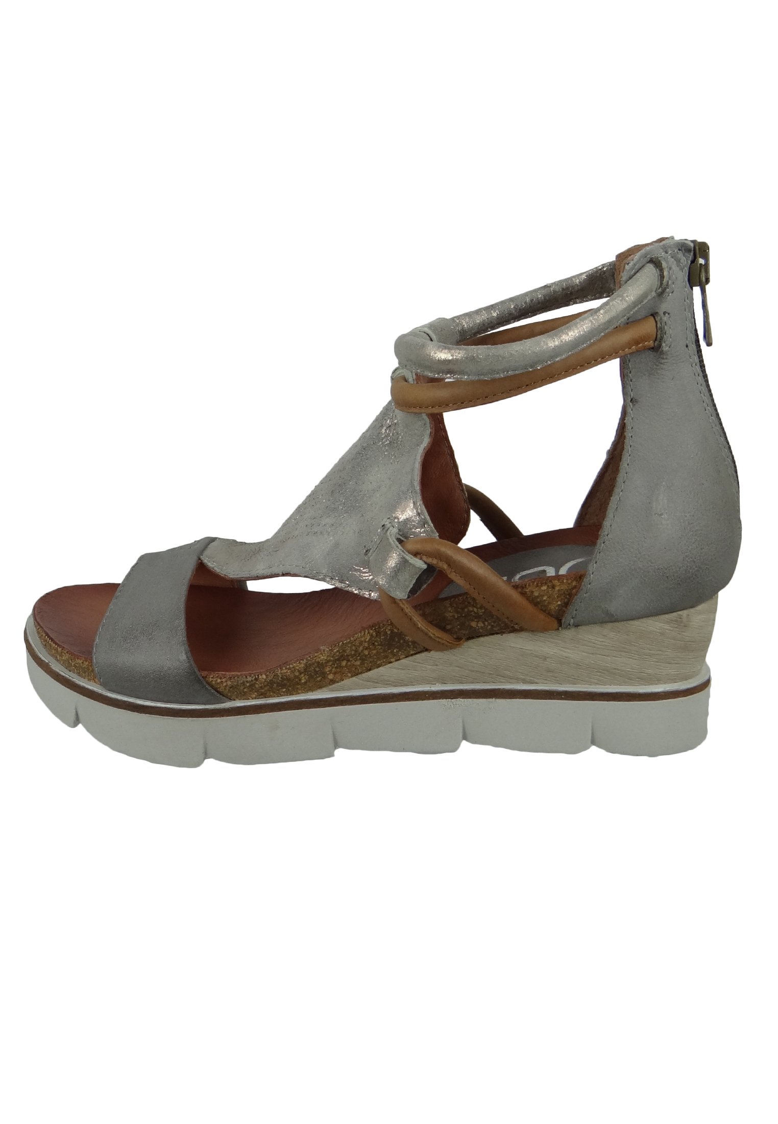 MJUS Sandalen met sleehak - medusa/zilverkleurig - Zalando.be