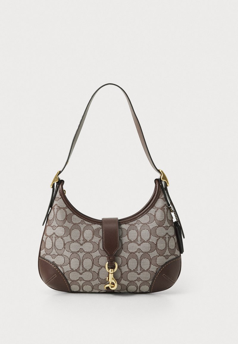 COACH HAMPTONS HOBO BAG IN SIGNATURE JACQUARD - Mala de mão - oak maple