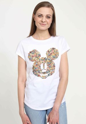 Disney MICKEY CLASSIC FLORAL MICKEY - T-shirt imprimé - white