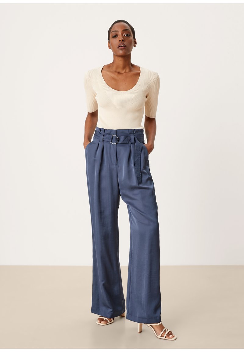 s.Oliver BLACK LABEL Pantalon classique - dark blue
