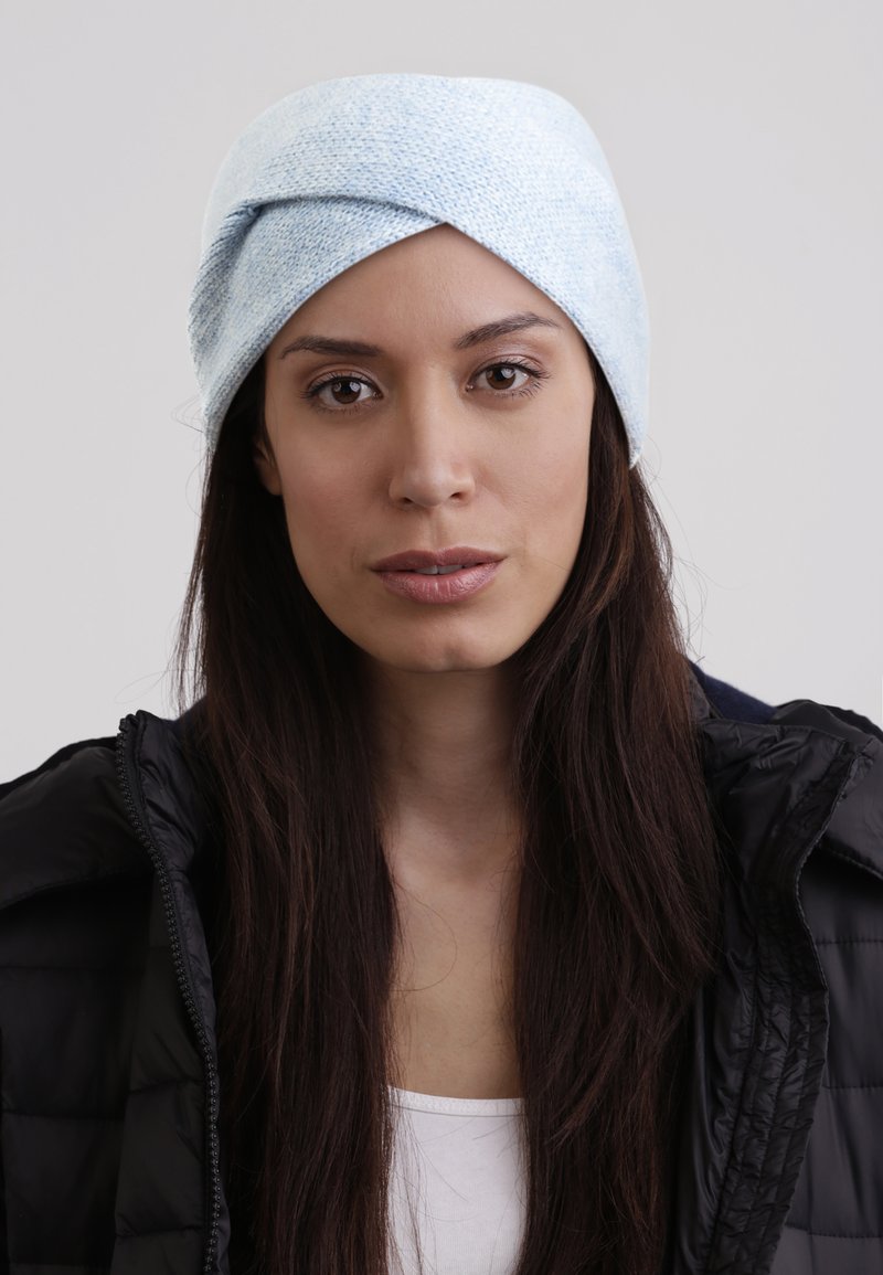 CASH-MERE Čelenka - hellblau melange