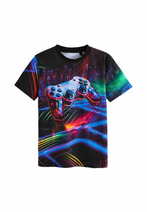 Next ALL OVER SHORT SLEEVE STANDARD - T-Shirt print - black controller