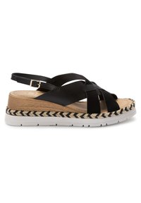 Next FOREVER COMFORTÂ® CROSSOVER SPORTS WEDGES - Pleištapadžiai sandalai - black