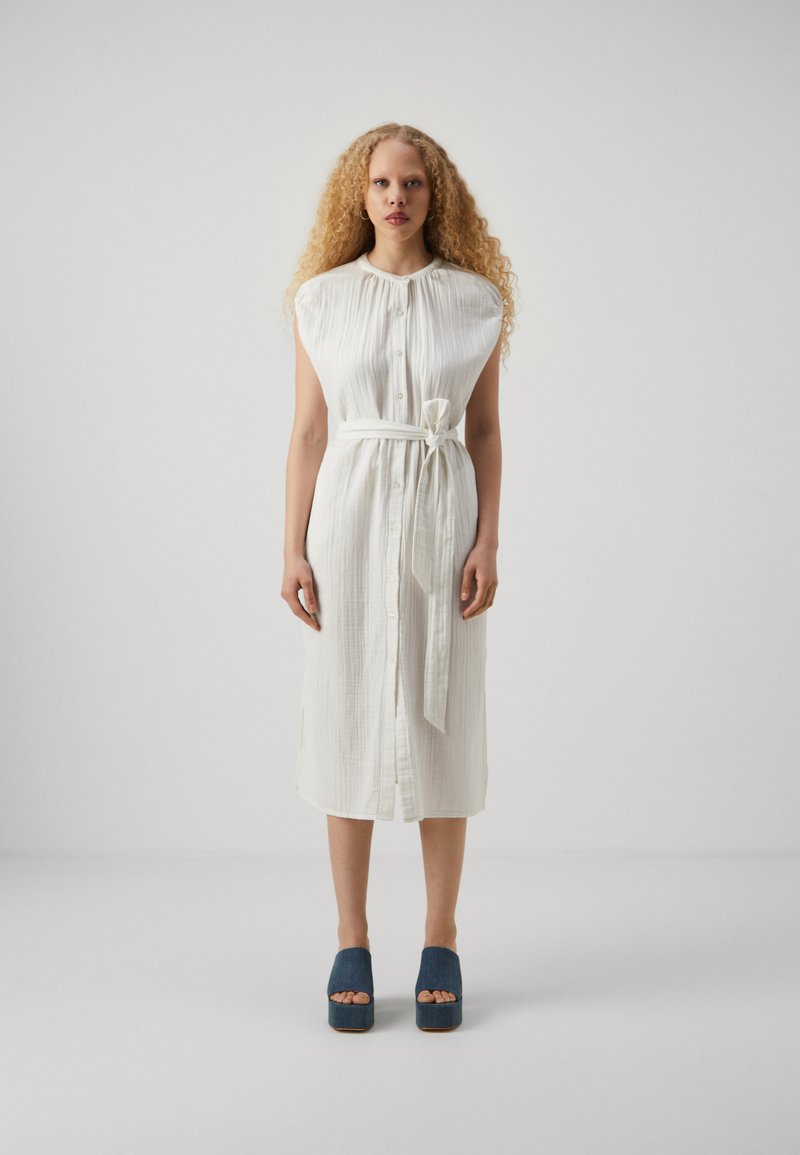 GAP TIE WAIST DOWN MIDI - Abito a camicia - new off white