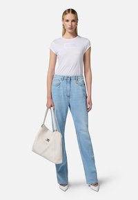 Elisabetta Franchi CON RICAMO - Camiseta estampada - bianco