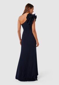 Forever New LEANNE ONE SHOULDER RUFFLE DRESS - Koktajl obleka/za zabavo - navy
