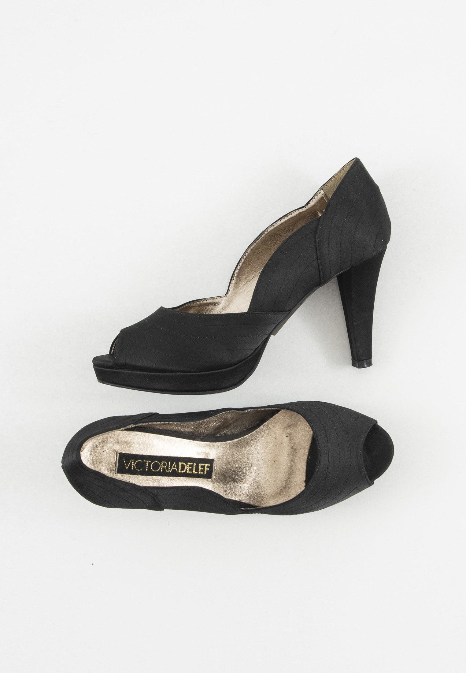 Victoria Delef Peeptoe heels - black - (Pre-owned) - Zalando.de