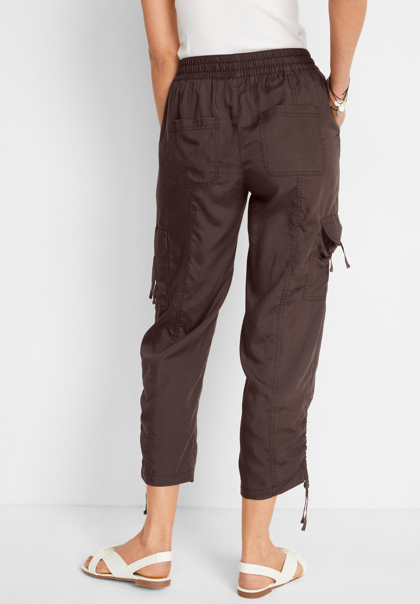 bonprix Pantaloni cargo - braun/marrone scuro - Zalando