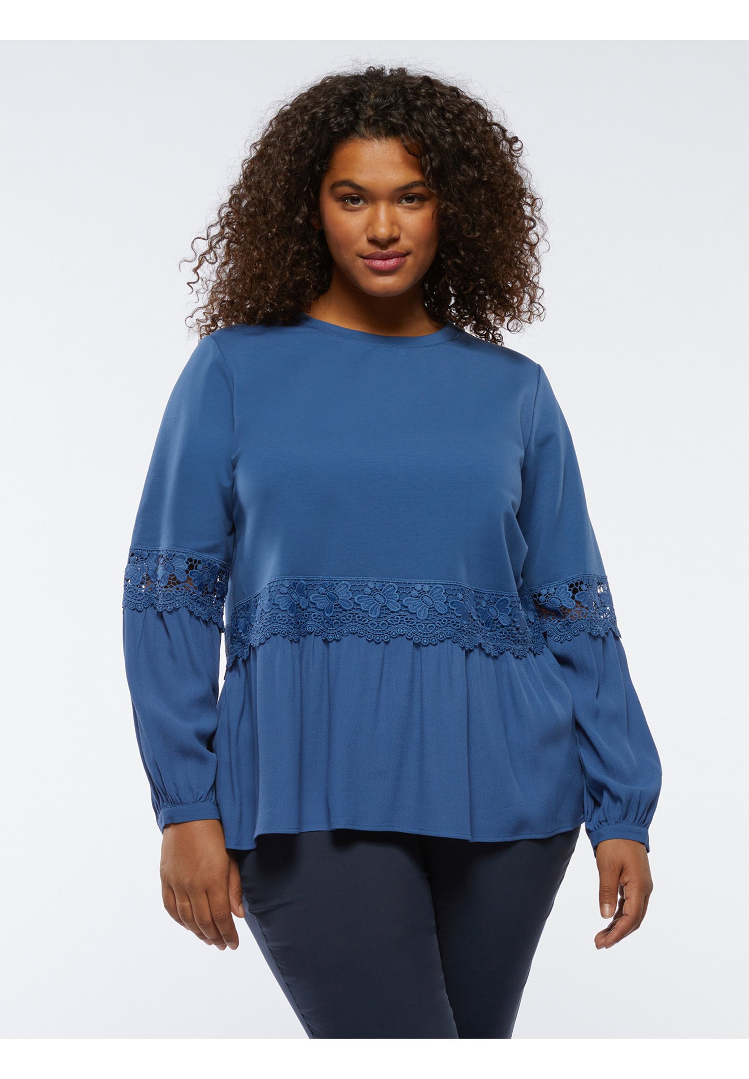 Pantaloni Gamba Larga FIORELLA RUBINO - Jersey Morbido Con Coulisse Per Curvy - Foto 6