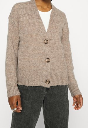 Cardigan - mottled dark brown