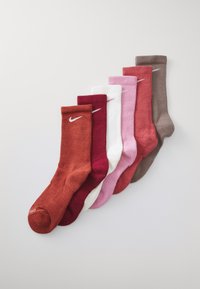 EVERYDAY PLUS CREW UNISEX 6 PACK - Sports socks - elemental pink/sail/team red/mink brown/canyon rust/mars stone
