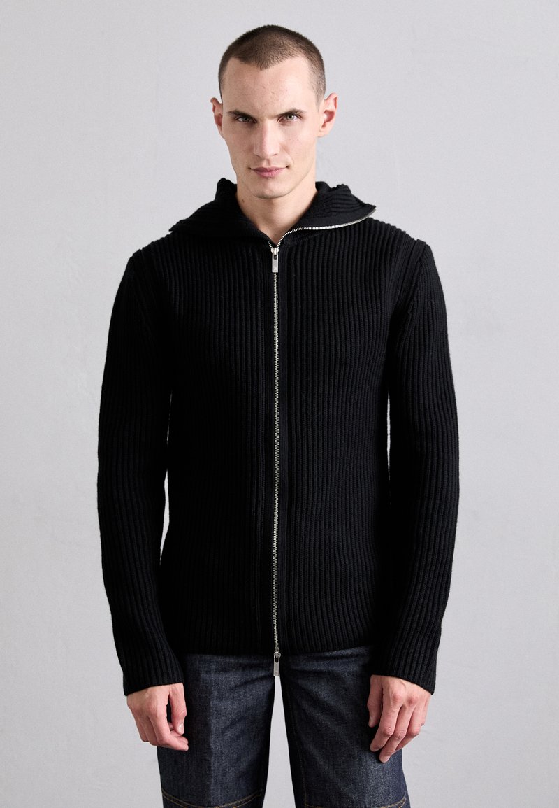 Helmut Lang SAFETY ZIP UP - Chaqueta de punto - black