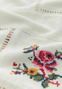 Next EMBROIDERED WIDE LEG - Püksid - white