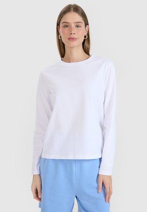 4F 4F LONGSLEEVE OVERSIZE GŁADKI DAMSKI - CZARNY L - Camiseta de manga larga - white