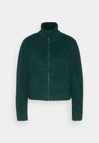 Strickjacke - midnight forest green mélange