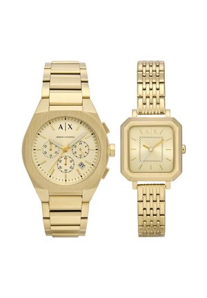 Armani Exchange TRADITIONAL SYNC SET - Chronograph watch - gold-coloured