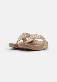 FitFlop LULU TOE POST GLITTER - Sandales tongs - irish cream