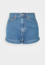 Levi's® MOM LINE - Denim shorts - light blue denim/blue denim - Zalando.co.uk