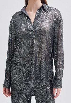 Bluse - metallic grey