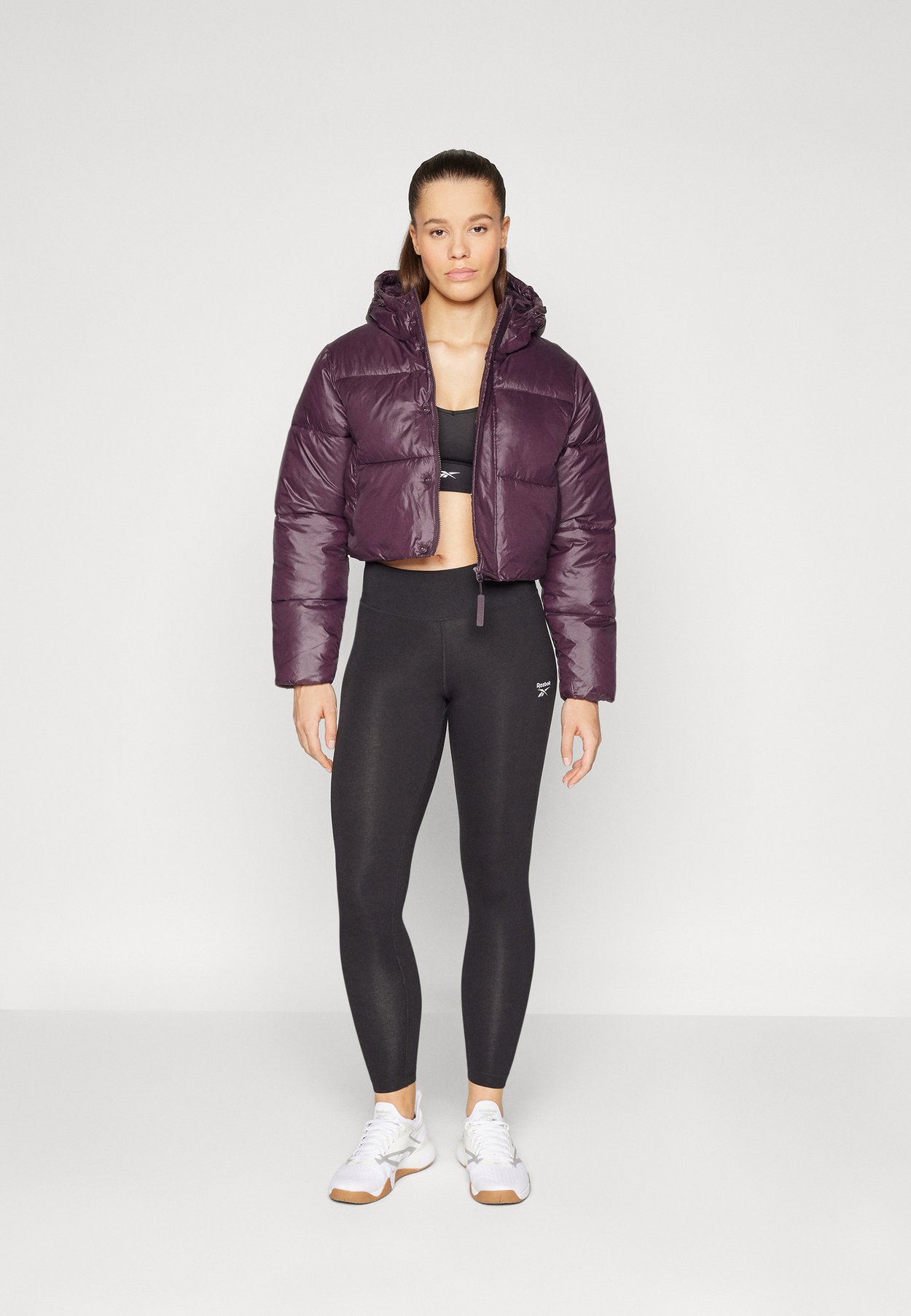 ESSENTIAL CROPPED HOODED PUFFER
