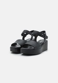 Gabor Sandali con plateau - black