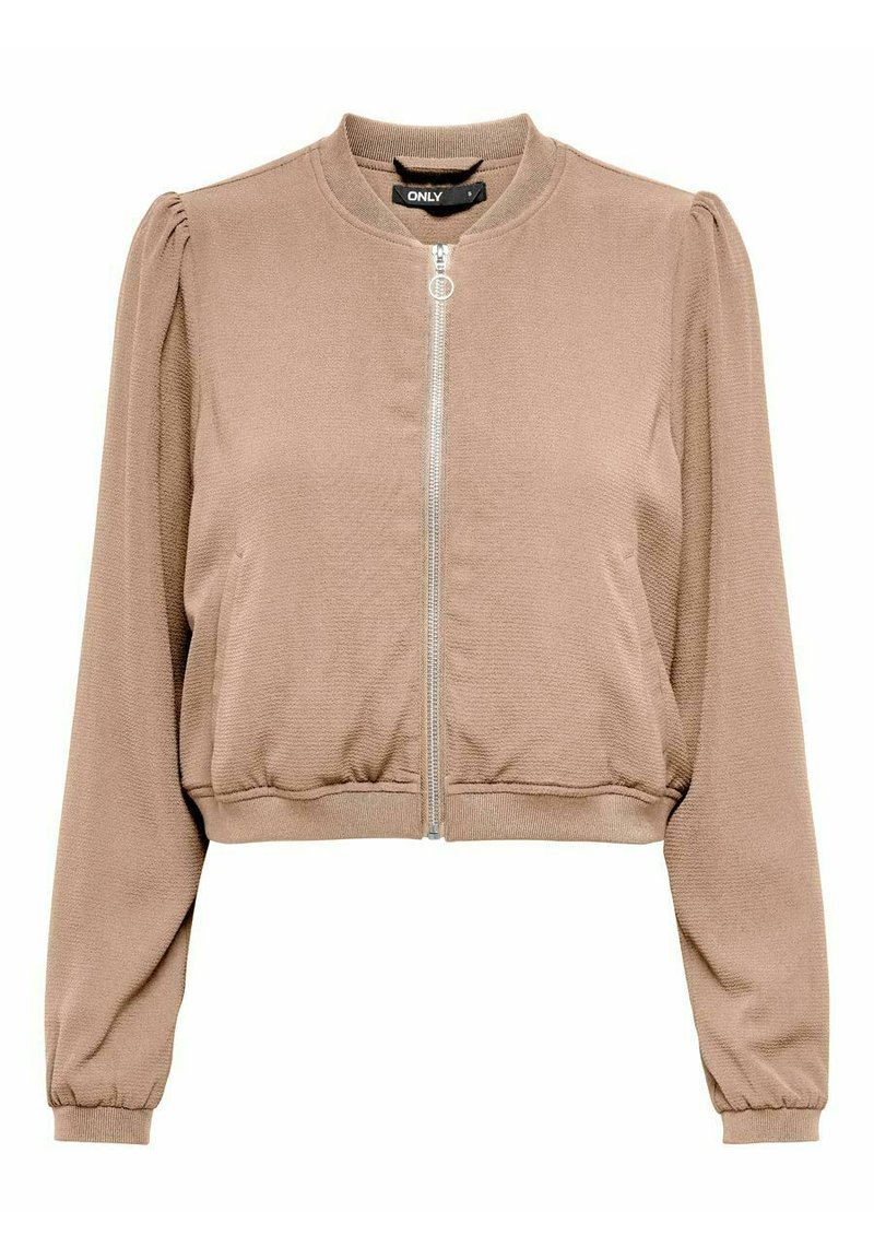Damen Leichte Jacken | ONLY PUFFÄRMEL Bomberjacke warm taupe/hellbraun - TQ55200 Damen Leichte Jacken | ONLY PUFFÄRMEL Bomberjacke warm taupe/hellbraun - TQ55200
