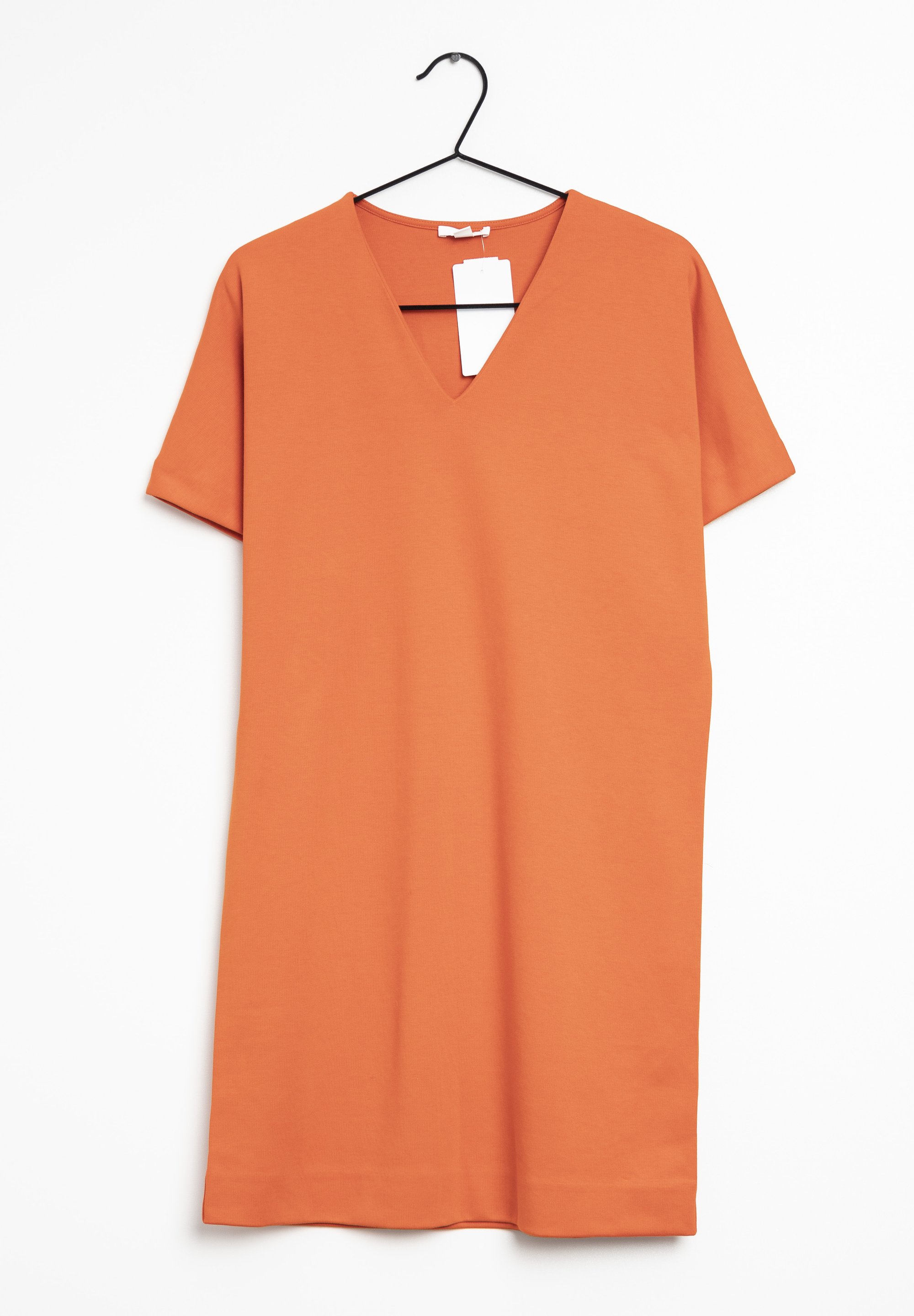 cos orange shirt dress COTTON MIDI T-SHIRT DRESS - ORANGE