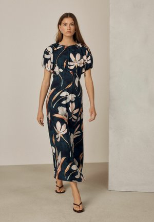 Next, TALL FIT - PRINT PUFF SLEEVE MIDI DRESS . - Maxi dress - navy blue floral printed