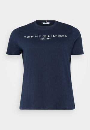 Tommy Hilfiger Curve LOGO - T-shirt print - dark night navy