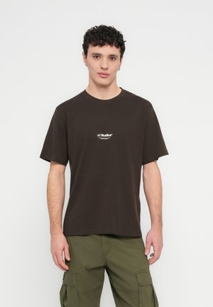 JJESOHO TEE CREW NECK - T-shirts - dark brown