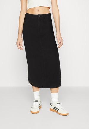 JDY JDYPERNILLE PENCIL SKIRT - Denimová sukně - black