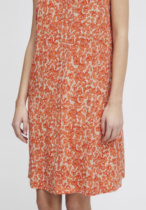 IHAYA - Shirt dress - coral rose leo aop3